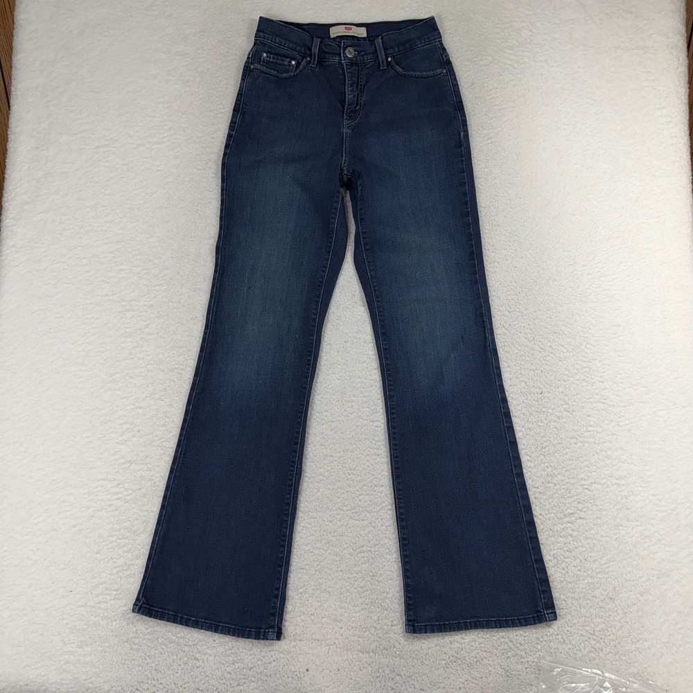 Levis 512 Jeans 6M (25x30) Perfectly Slimming Boot Cut High Rise Blue Denim